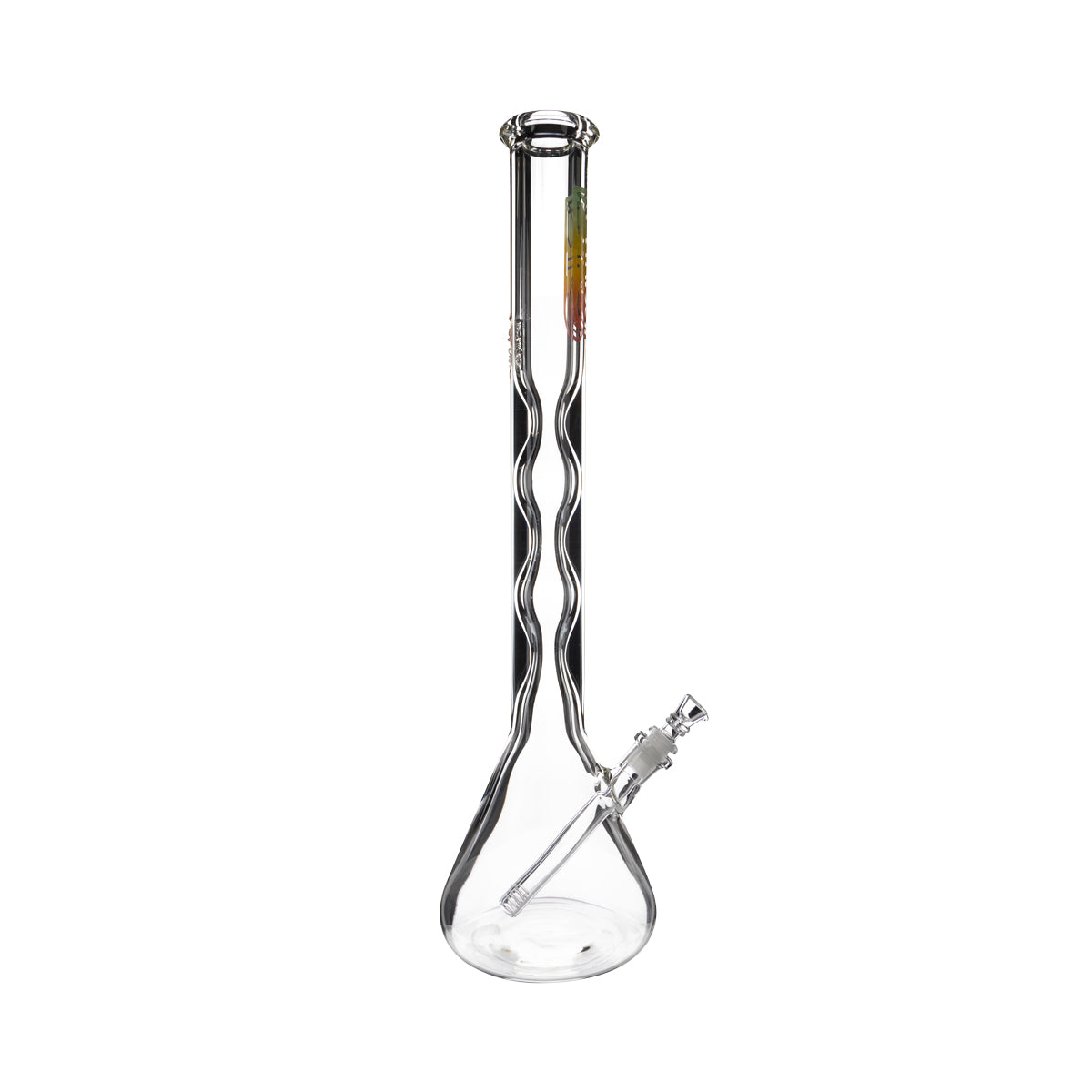 BIO Glass | Hourglass Beaker Water Pipe | 21.5" - 19mm - Various Colors Glass Bong Biohazard Inc   