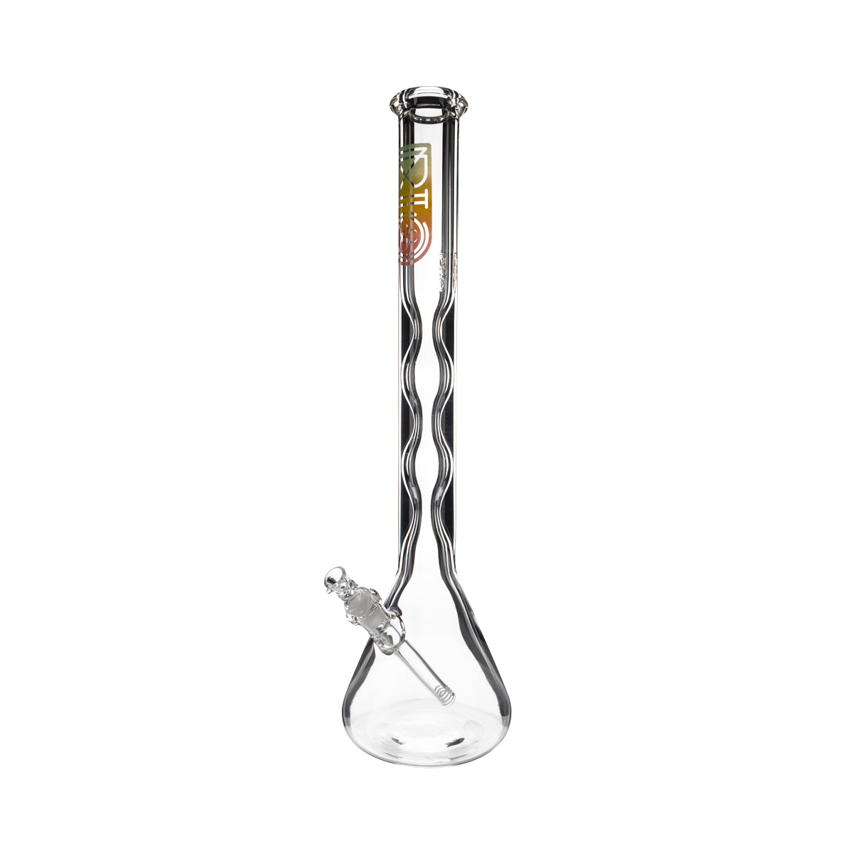 BIO Glass | Hourglass Beaker Water Pipe | 21.5" - 19mm - Various Colors Glass Bong Biohazard Inc Rasta  