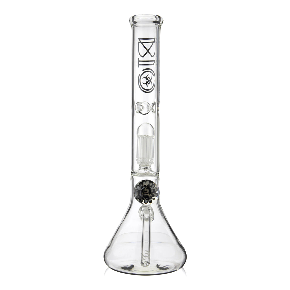 BIO Glass | Flower Marble 8-Arm Tree Percolator Beaker Water Pipe | 18" - 14mm - Various Colors Glass Bong Biohazard Inc   