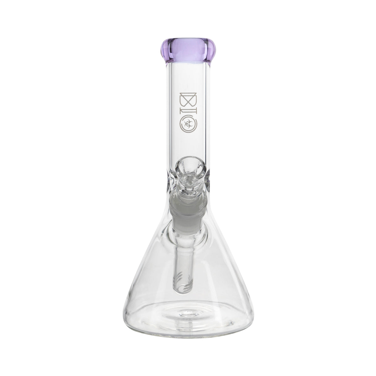 BIO Glass | Classic Mini Beaker Water Pipe | 8" - 14mm Glass Bong Biohazard Inc Purple  