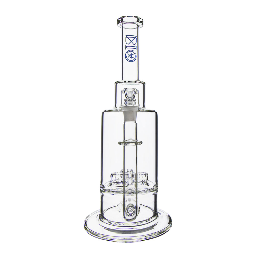 BIO Glass | Triple Updome Percolator Inline Stemless Water Pipe | 16"