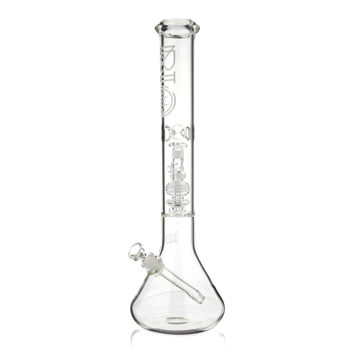 BIO Glass | Bong in a Bong Pipe Showerhead Percolator Water Pipe | 17" - 14mm - Various Colors Glass Bong Biohazard Inc White  