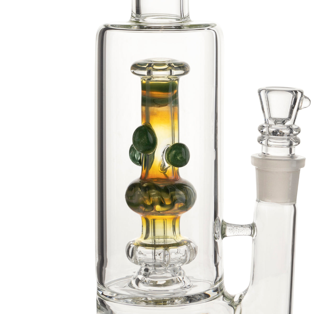 BIO Glass | Bong in a Bong Showerhead Percolator Stemless Water Pipe | 13" - 19mm - Various Colors Glass Bong Biohazard Inc   