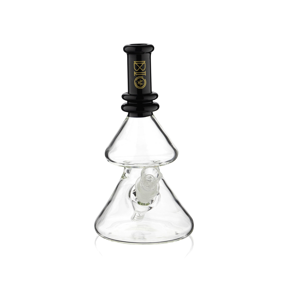 BIO Glass | Double Stacked Heavy Beaker Water Pipe | 8" - 14mm - Various Colors Glass Dab Rig Biohazard Inc   