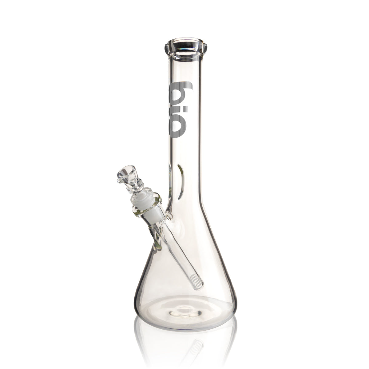 BIO Glass | 38 Special Classic Beaker Water Pipe | 12" - 14mm - Various Colors Glass Bong Biohazard Inc Silver  