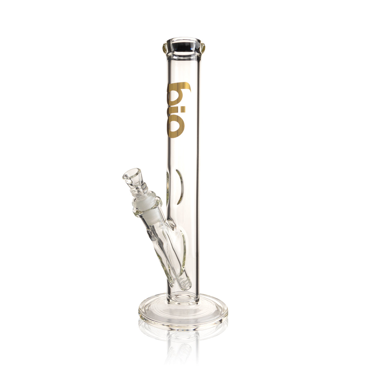 BIO Glass | 38 Special Classic Straight Water Pipe | 12" - 14mm - Various Colors Glass Bong Biohazard Inc Gold  