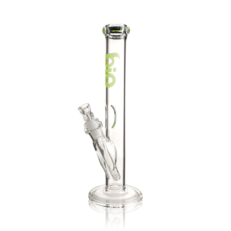BIO Glass | 38 Special Classic Straight Water Pipe | 12" - 14mm - Various Colors Glass Bong Biohazard Inc Green  