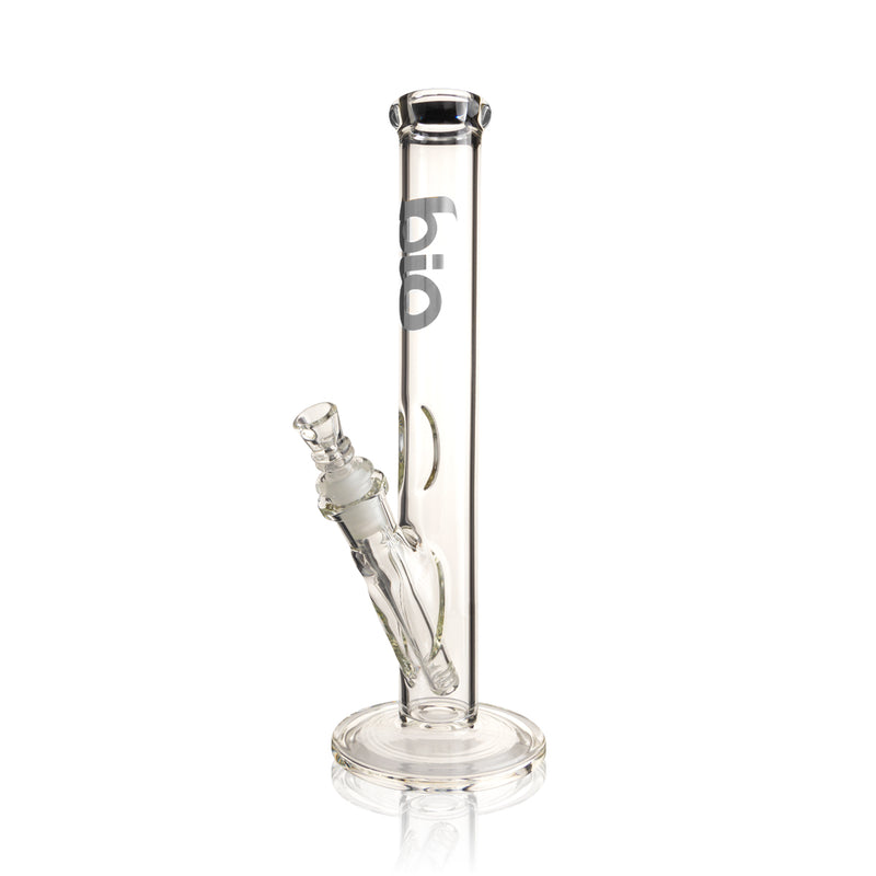 BIO Glass | 38 Special Classic Straight Water Pipe | 12" - 14mm - Various Colors Glass Bong Biohazard Inc Silver  