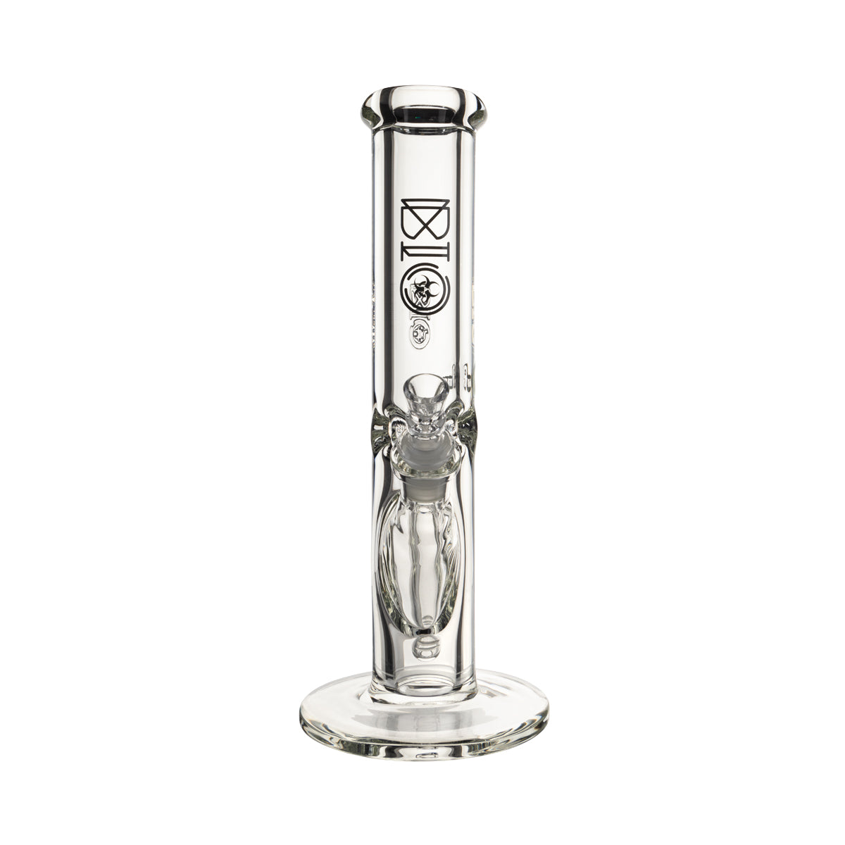 BIO Glass | Heavy Glass Straight Water Pipe | 12" - 14mm - Various Colors Glass Bong Biohazard Inc   