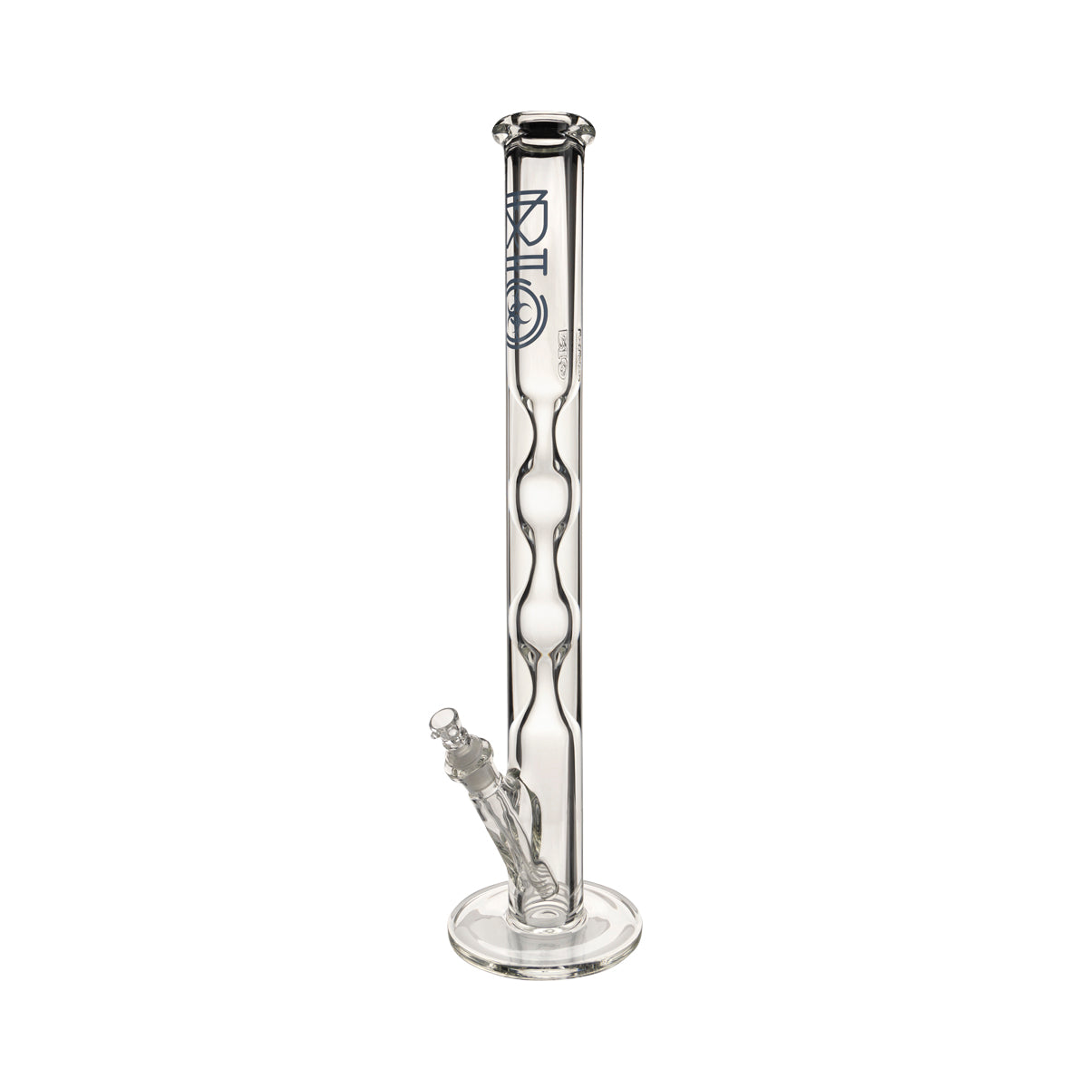BIO Glass | Hourglass Straight Water Pipe | 21.5" - 19mm - Various Colors Glass Bong Biohazard Inc Blue  