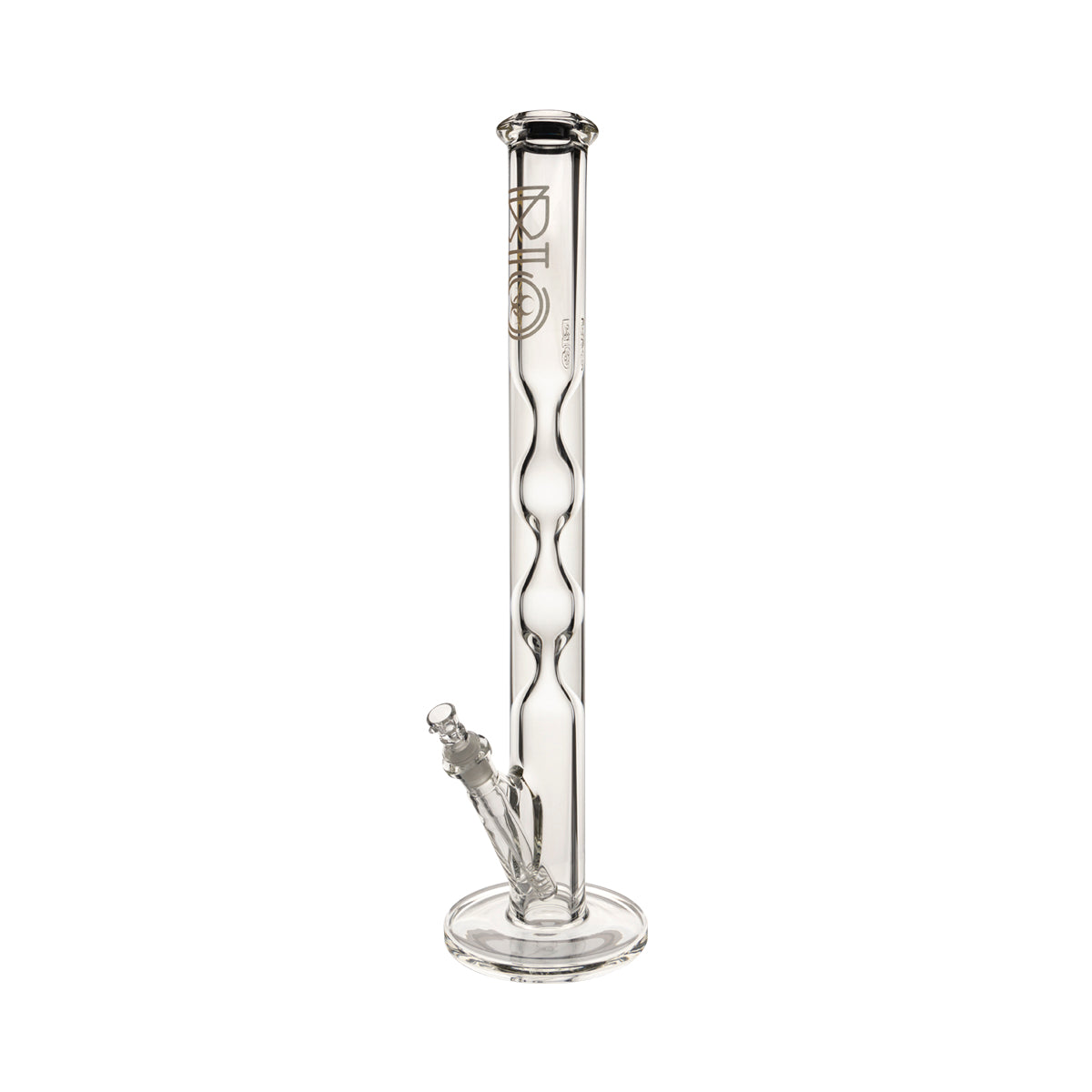 BIO Glass | Hourglass Straight Water Pipe | 21.5" - 19mm - Various Colors Glass Bong Biohazard Inc Gold  