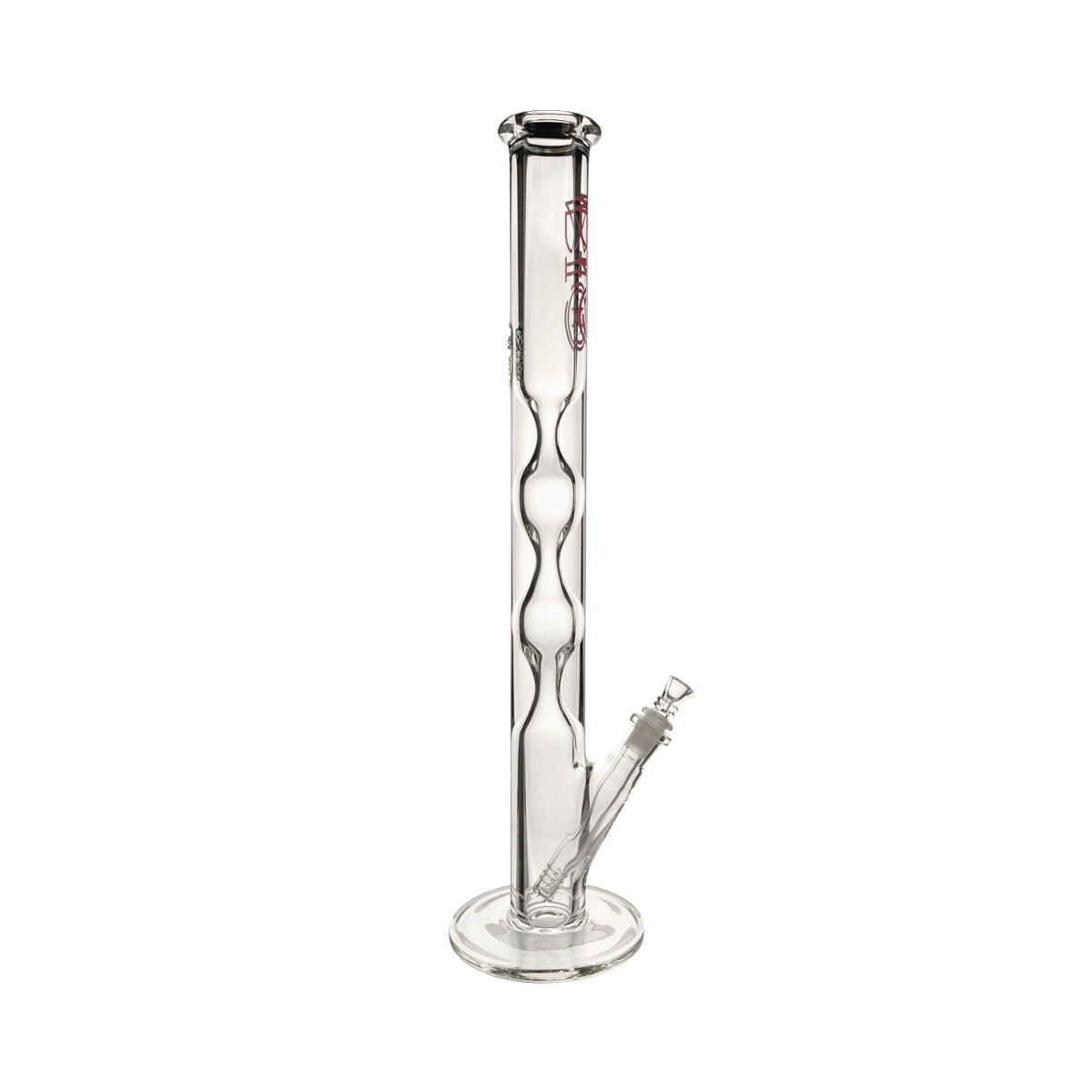 BIO Glass | Hourglass Straight Water Pipe | 21.5" - 19mm - Various Colors Glass Bong Biohazard Inc   