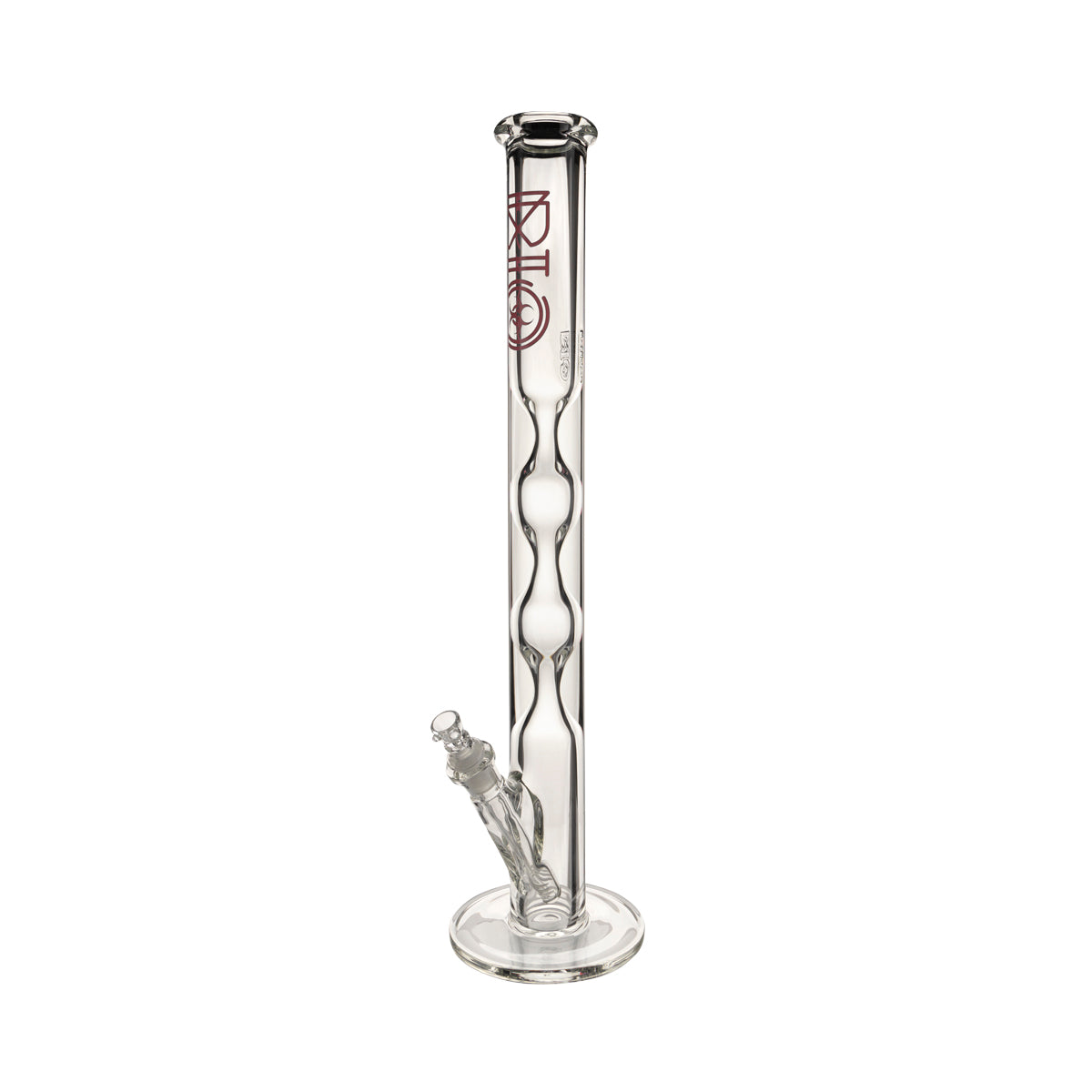 BIO Glass | Hourglass Straight Water Pipe | 21.5" - 19mm - Various Colors Glass Bong Biohazard Inc Red  