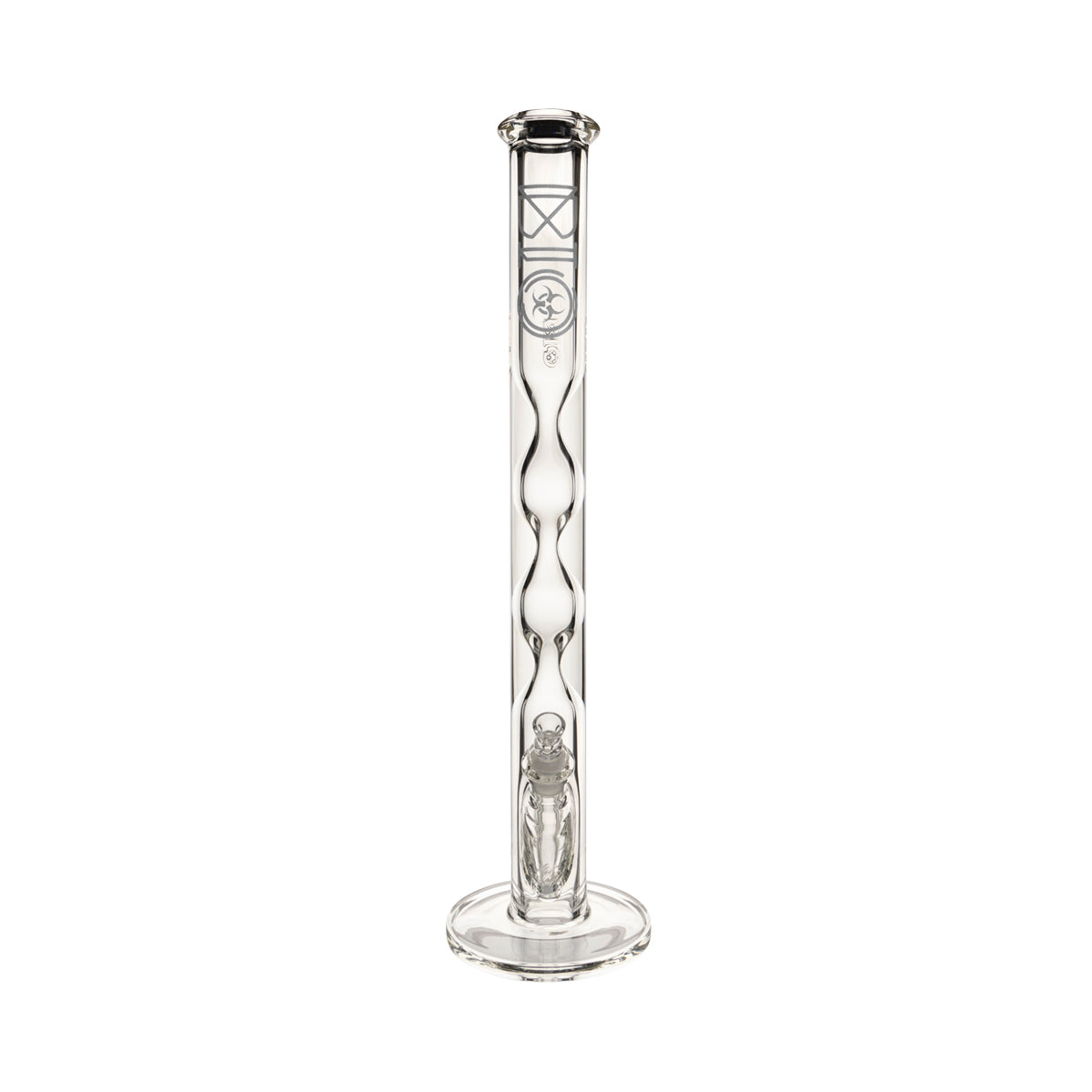 BIO Glass | Hourglass Straight Water Pipe | 21.5" - 19mm - Various Colors Glass Bong Biohazard Inc   
