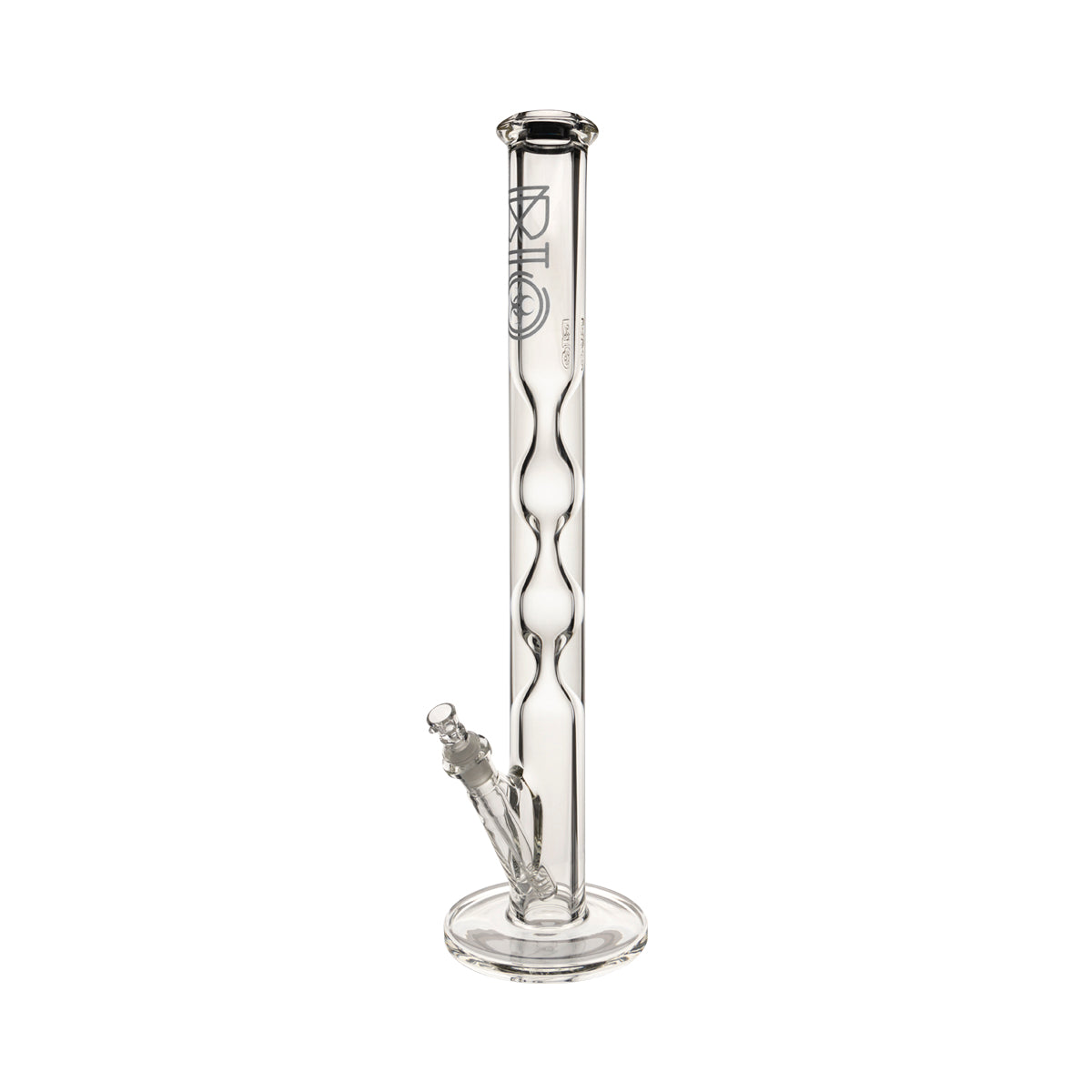 BIO Glass | Hourglass Straight Water Pipe | 21.5" - 19mm - Various Colors Glass Bong Biohazard Inc Silver  