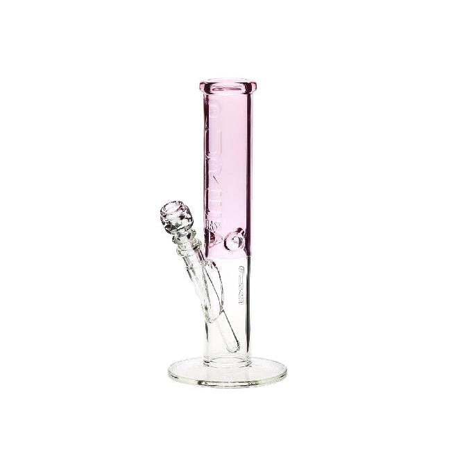 PURE Glass | Insight Classic Straight Water Pipe | 12" - 14mm - Various Colors Glass Bong Pure Glass Pink  