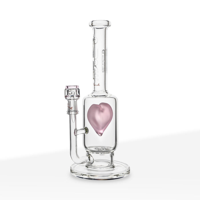 Clear Pureglass Gravity Bong with Pink Heart Splashguard 