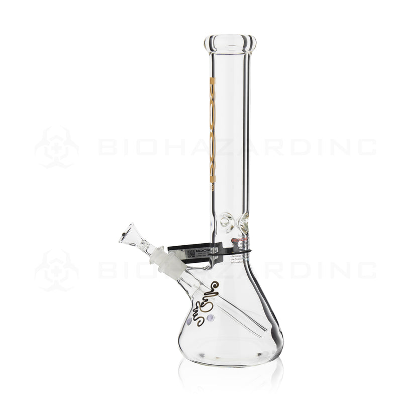 RooR® | Classic Beaker Water Pipe | 14" - 14mm - Wood Logo Glass Bong Roor   