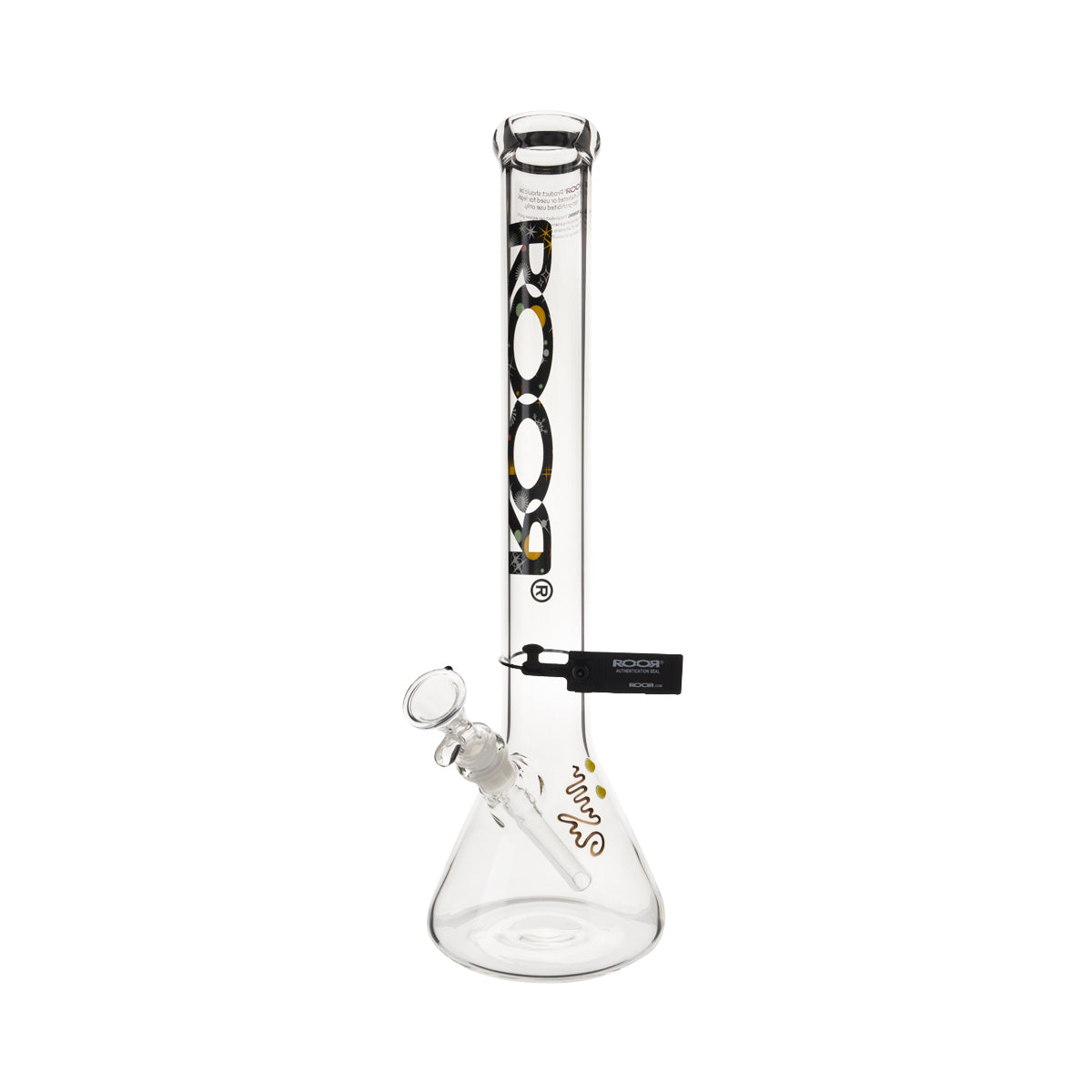RooR® | Classic Beaker Water Pipe | 18" - 19mm - Galaxy Logo Glass Bong Roor   