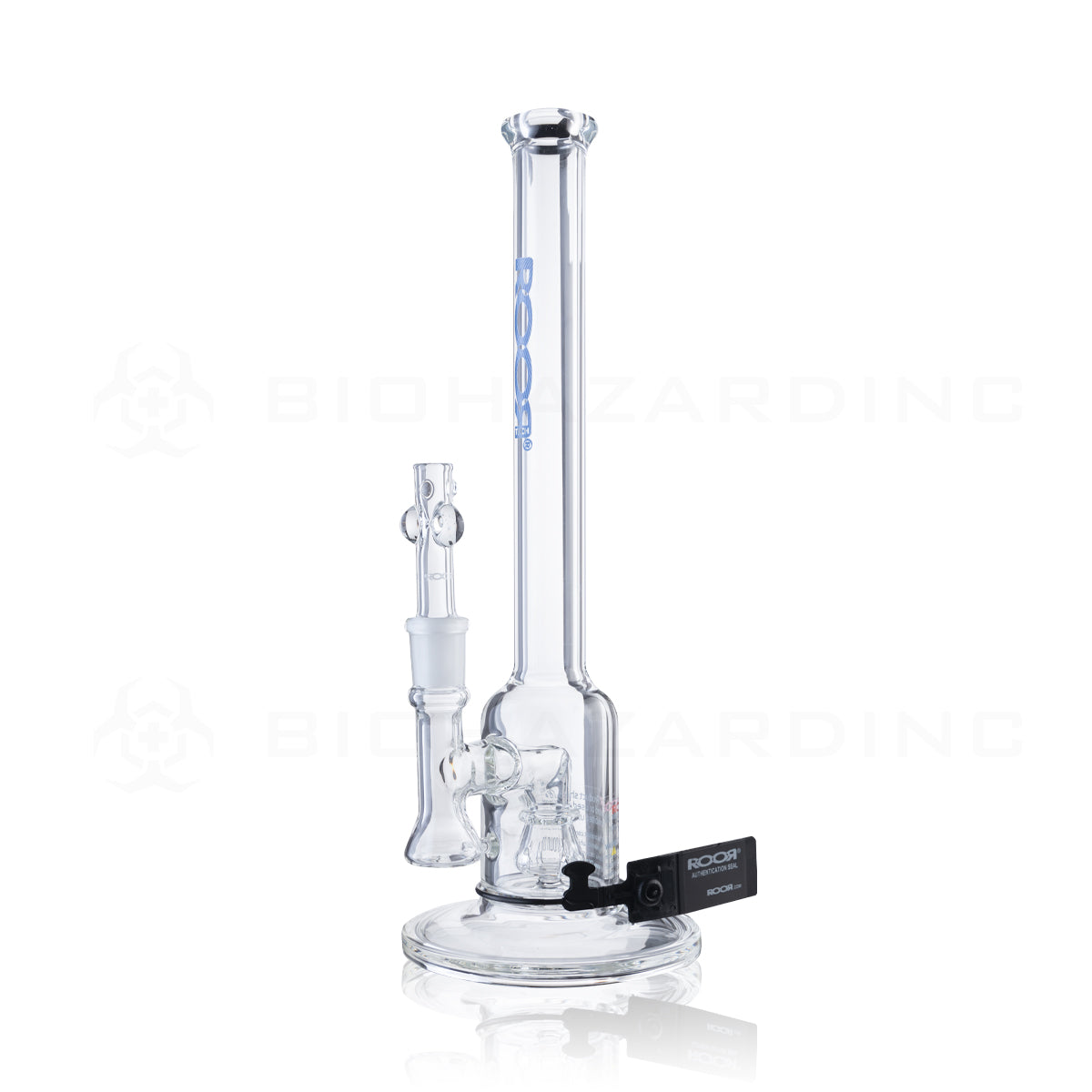 RooR® | Classic Stemless Fixed Slugger Water Pipe | 14" - 14mm - Blue Glass Bong Roor   
