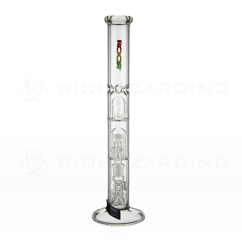 Roor® | Stemless Straight w/ 10-Arm Tree Percolator Water Pipe | 18" - 19mm - Various Colors Glass Bong Roor   