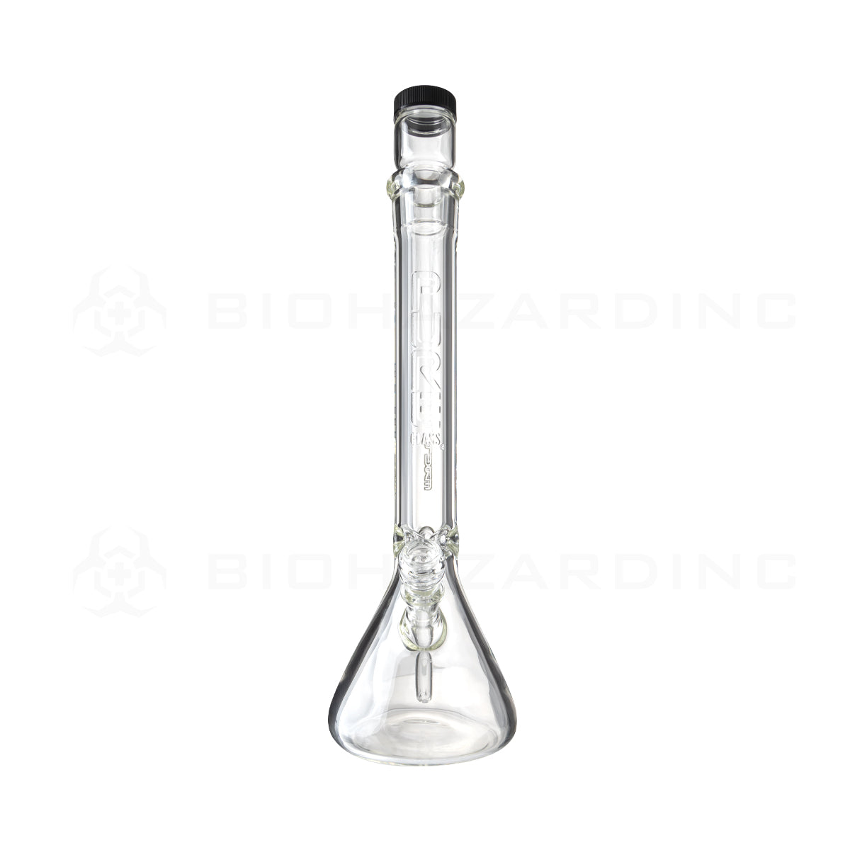 Pure Glass | Duplex Heavy Glass Beaker Water Pipe + Stackable Nug Jar | 14mm - Clear - Various Sizes Glass Bong Pure Glass   