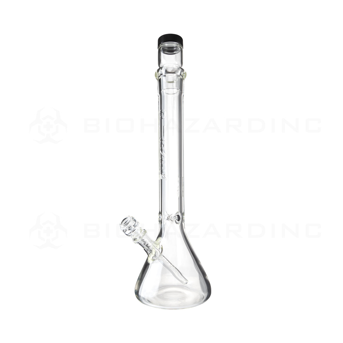 Pure Glass | Duplex Heavy Glass Beaker Water Pipe + Stackable Nug Jar | 14mm - Clear - Various Sizes Glass Bong Pure Glass 18"  