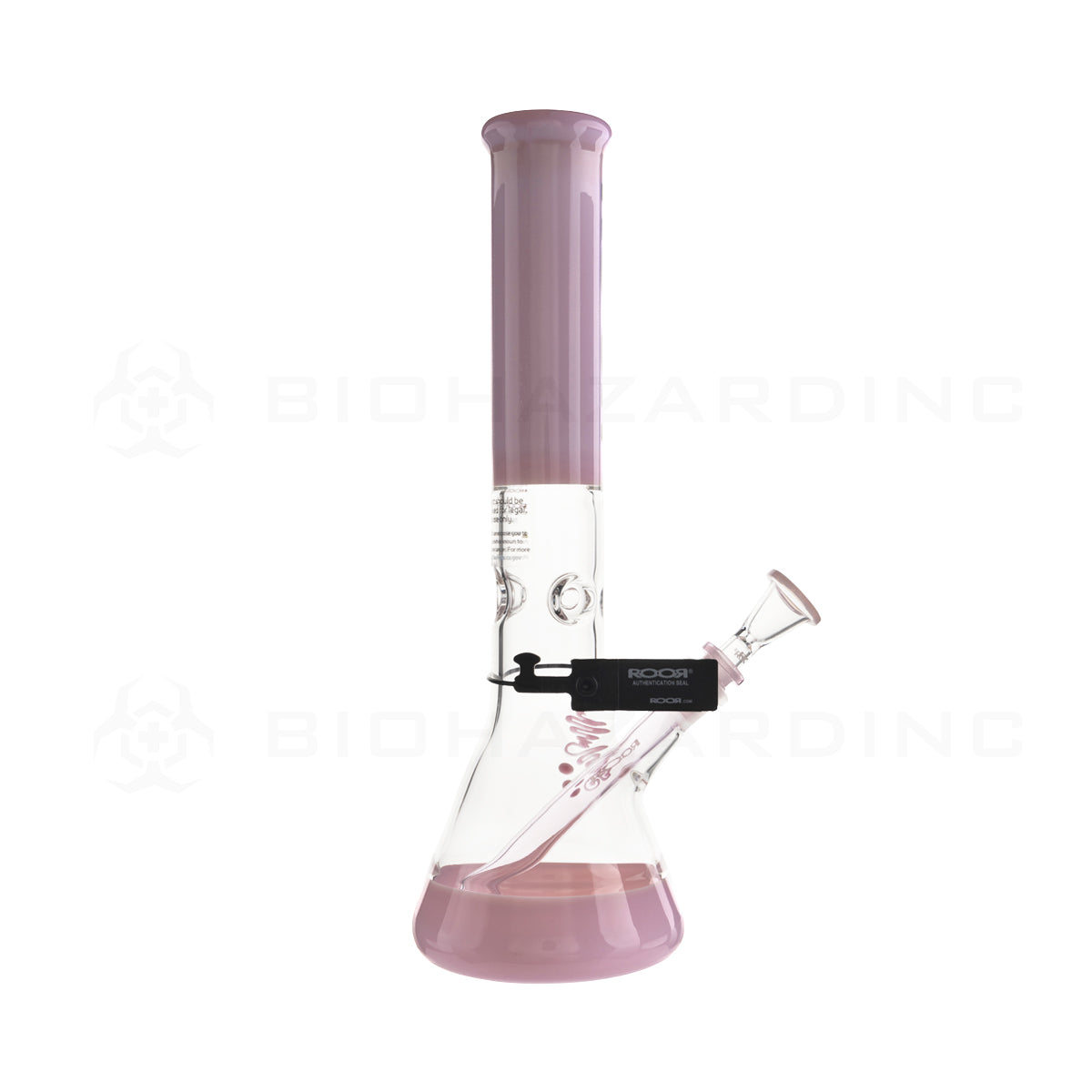 RooR® | Colored Beaker w/ Gridded Downstem | 18" - Glass - Pink Glass Bong Roor   
