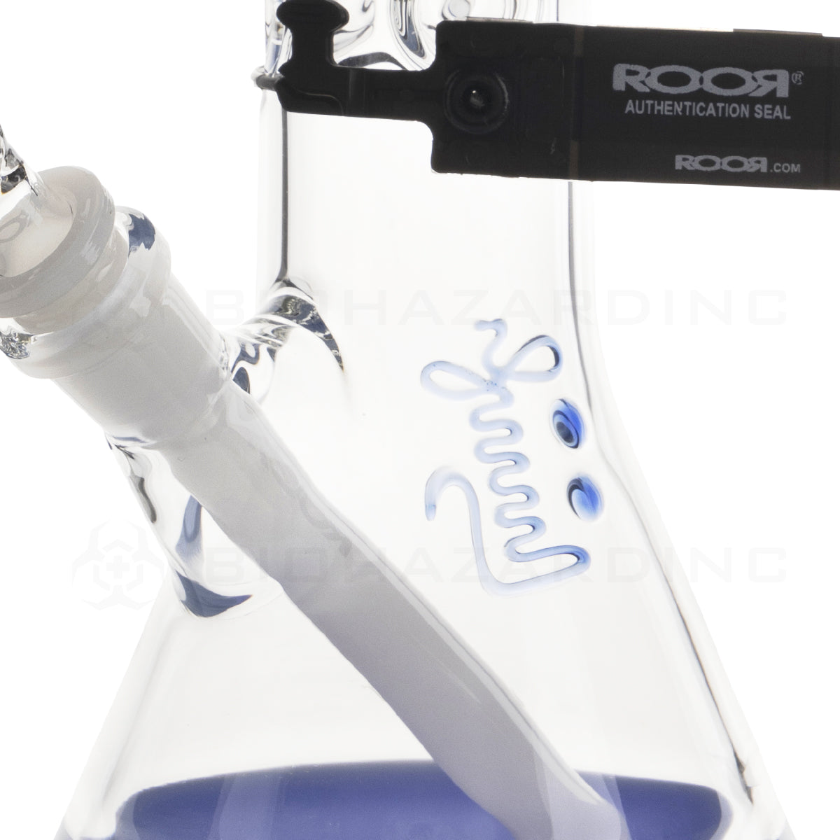 RooR® | Colored Beaker w/ Gridded Downstem | 18" - Glass - Milk Blue Glass Bong Roor   