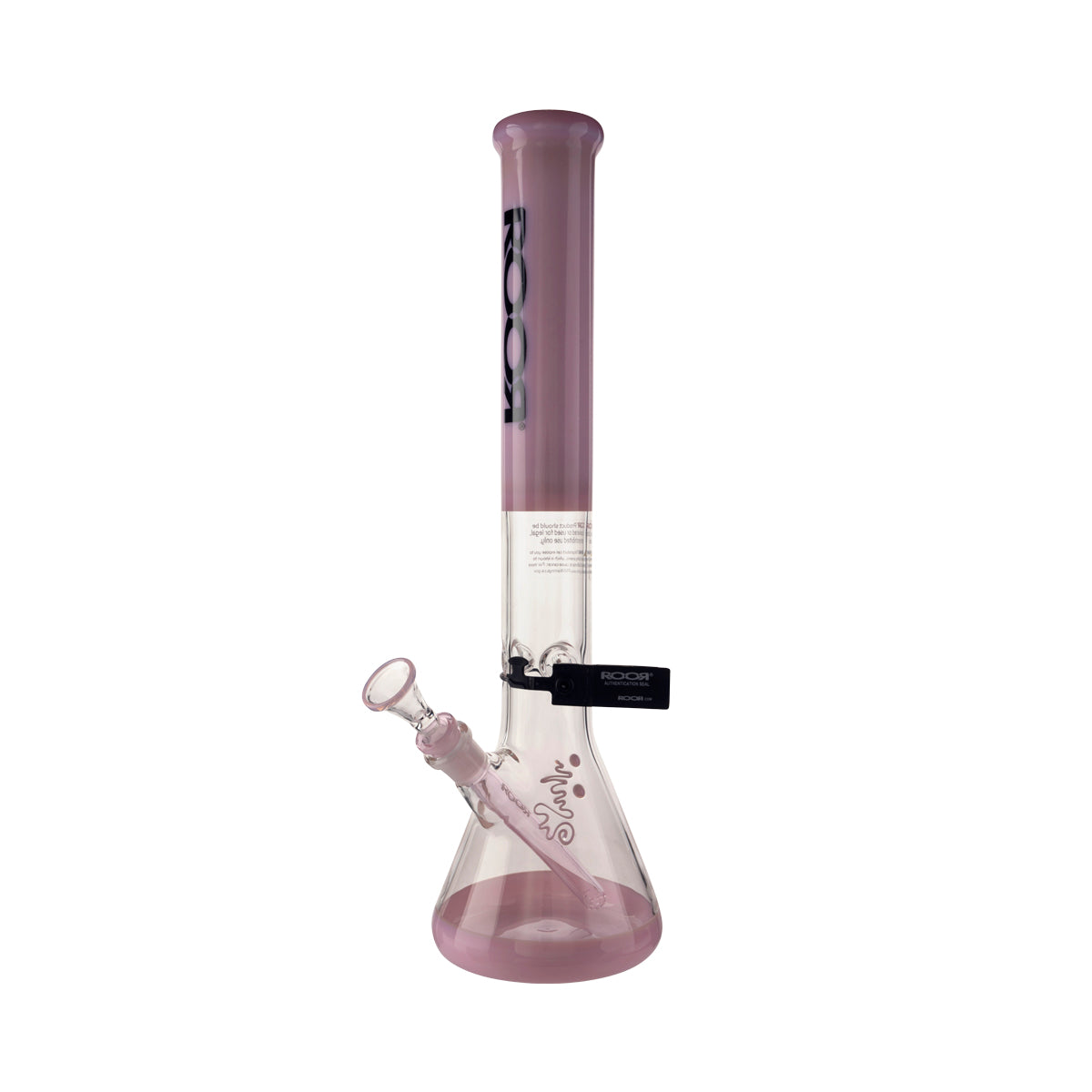 RooR® | Colored Beaker w/ Gridded Downstem | 18" - 14mm - Pink  Biohazard Inc   