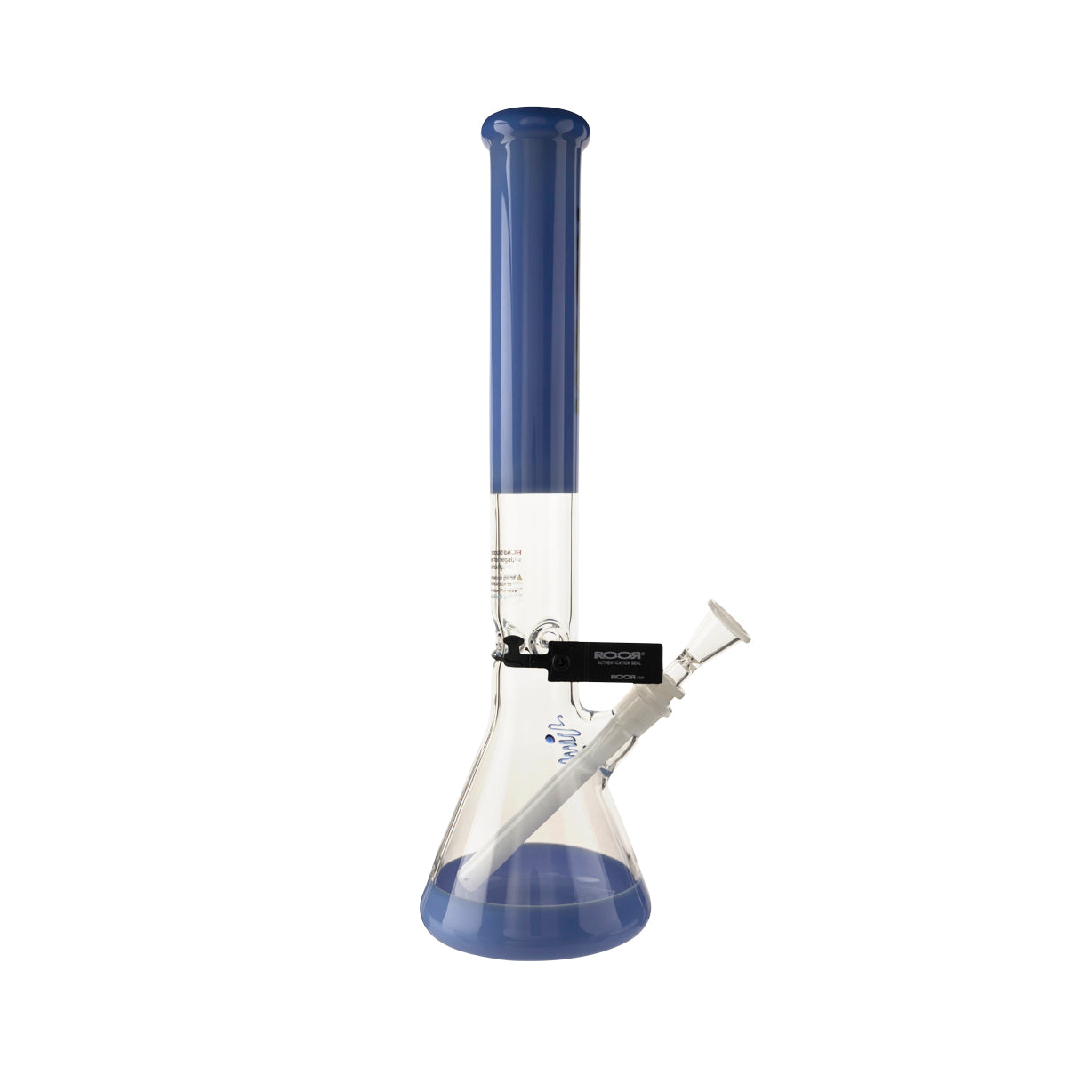 RooR® | Color Beaker w/ Gridded Downstem | 18" - 14mm - Milk Blue  Biohazard Inc   
