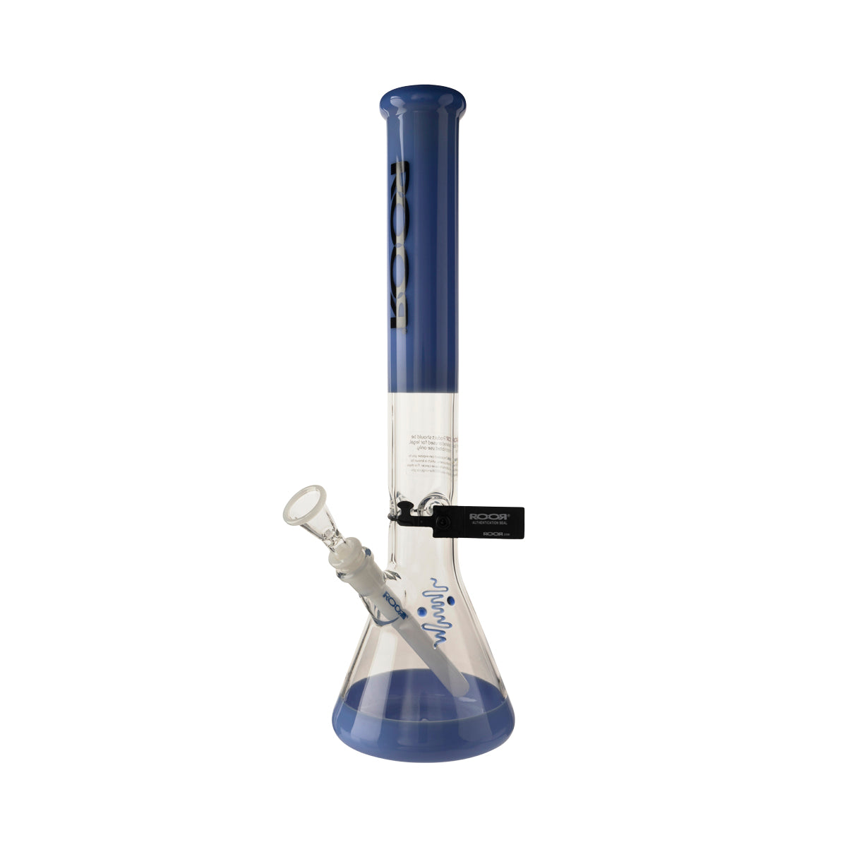 RooR® | Color Beaker w/ Gridded Downstem | 18" - 14mm - Milk Blue  Biohazard Inc   