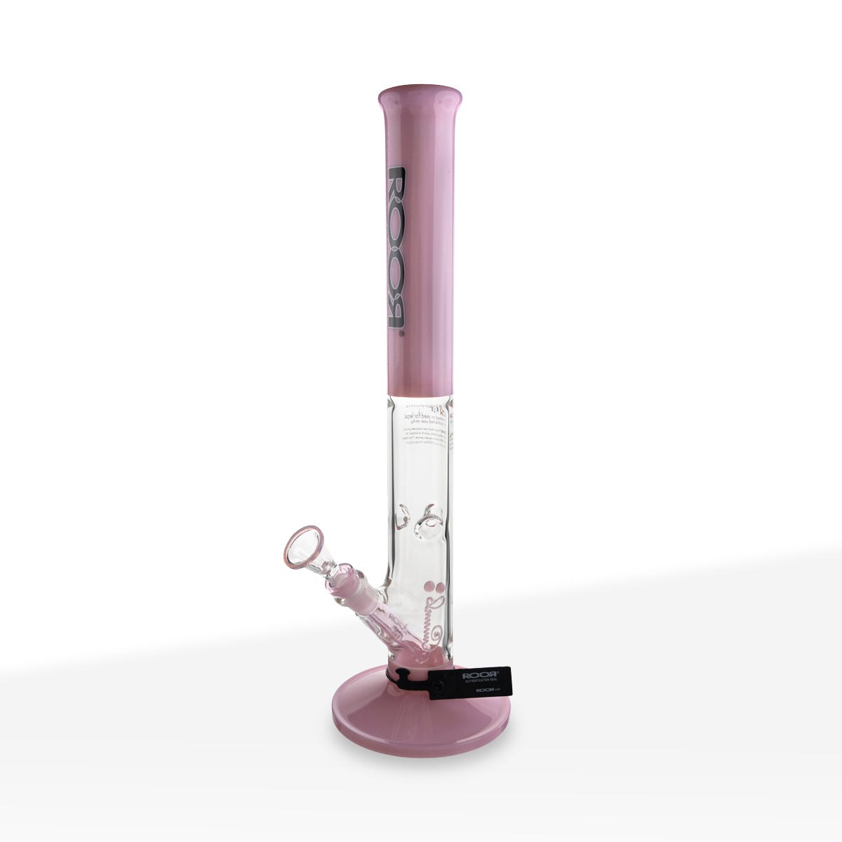 RooR® | Colored Straight with Gridded Downstem | 18" - 14mm - Pink  Biohazard Inc   