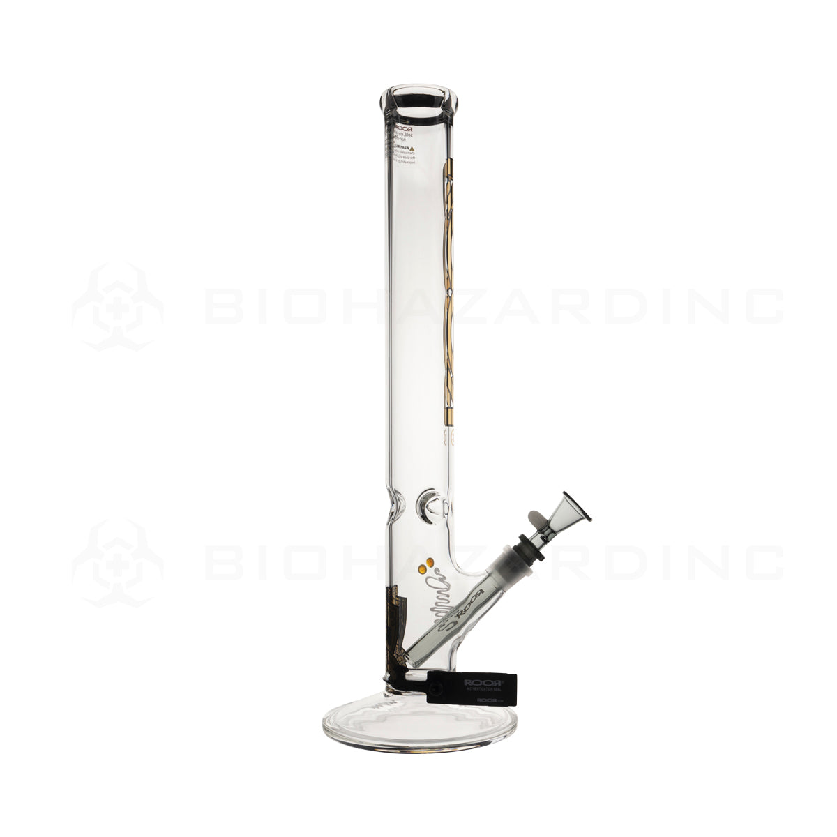Roor® | Intro Collector Series Straight Water Pipe w/ Free Item | 18" - 14mm - Various Colors Glass Bong Roor   