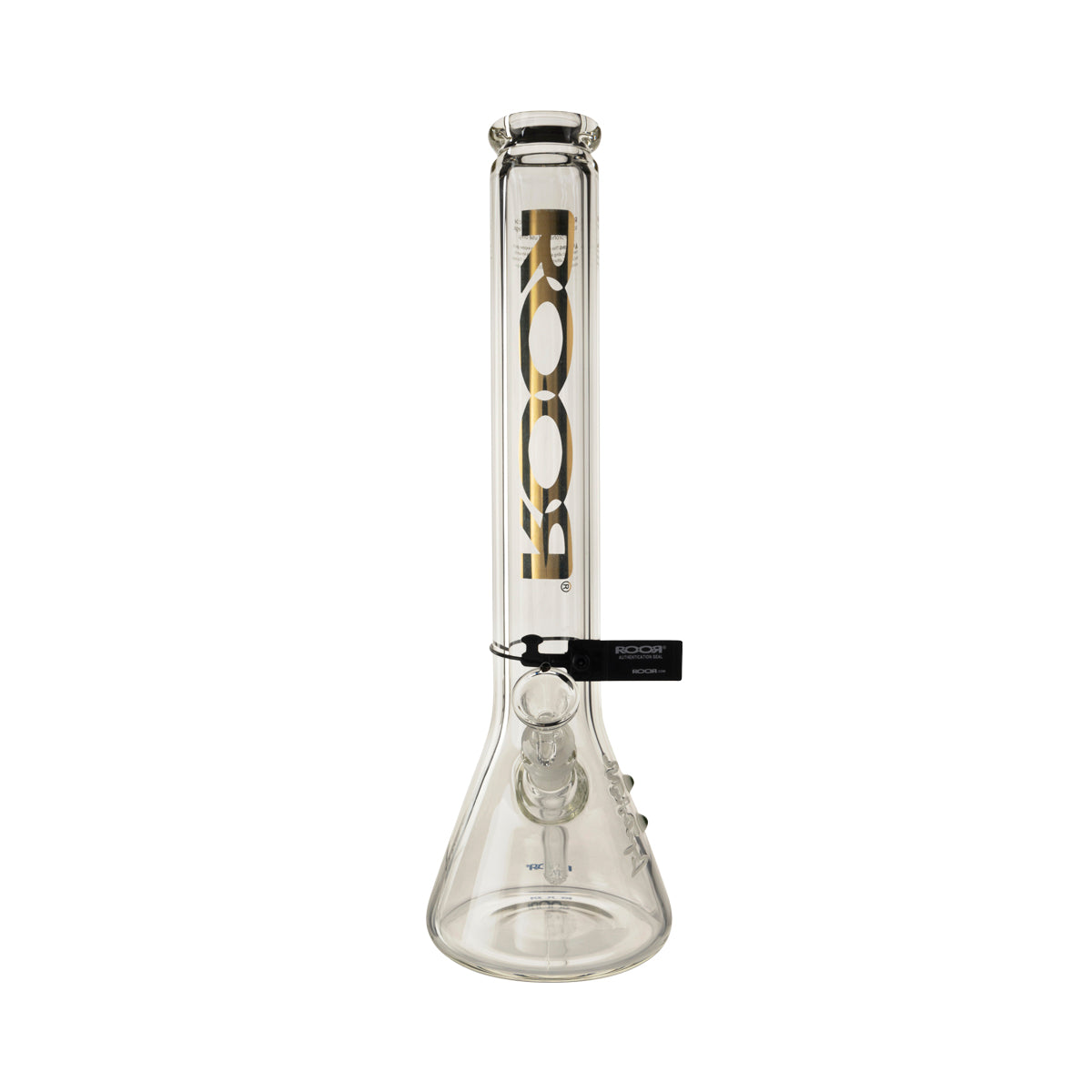 RooR® | Heavy Glass Zeaker Water Pipe | 18" - 14mm - Gold  Biohazard Inc   