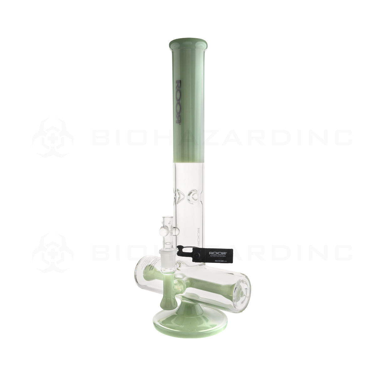 Roor® | Classic Straight w/ Inline Percolator | 18" - 19mm - Green Glass Bong Roor   