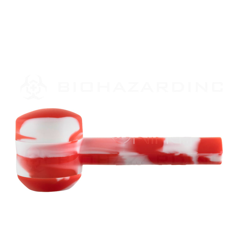 White Rhino | Glass Flip Hand Pipe-To-Straw | 5.25" - Silicone - 35 Count Silicone Hand Pipe Biohazard Inc   