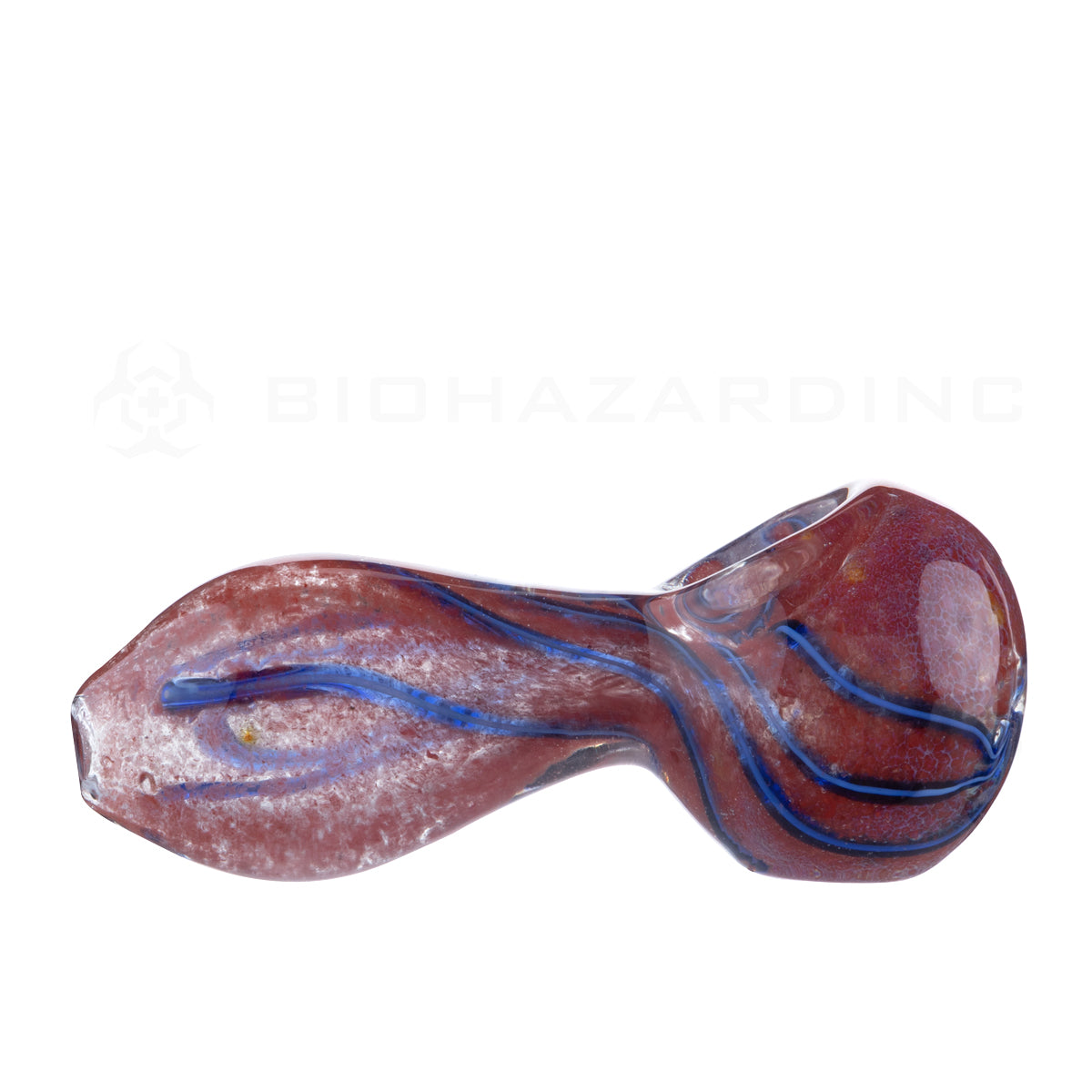 Hand Pipe | Classic Glass Spoon Fritted Hand Pipe | 3" - Glass - Assorted Colors Glass Hand Pipe Biohazard Inc   