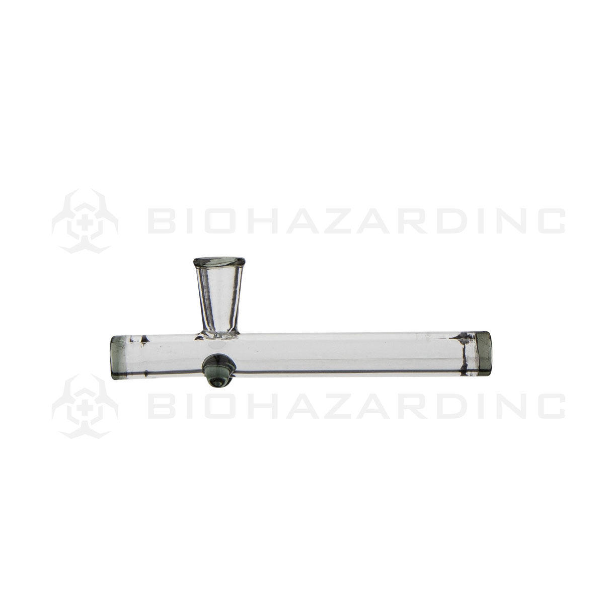 Hand Pipe | Mini Glass Steamroller | 4" Steamroller Pipe Biohazard Inc Smoke Black  