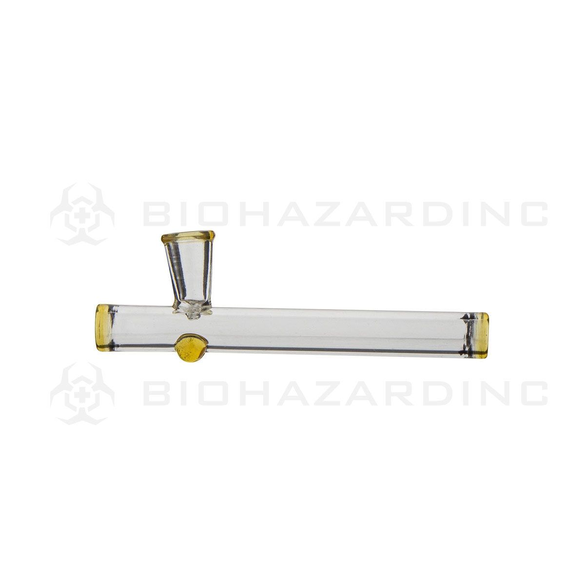 Hand Pipe | Mini Glass Steamroller | 4" Steamroller Pipe Biohazard Inc Amber  