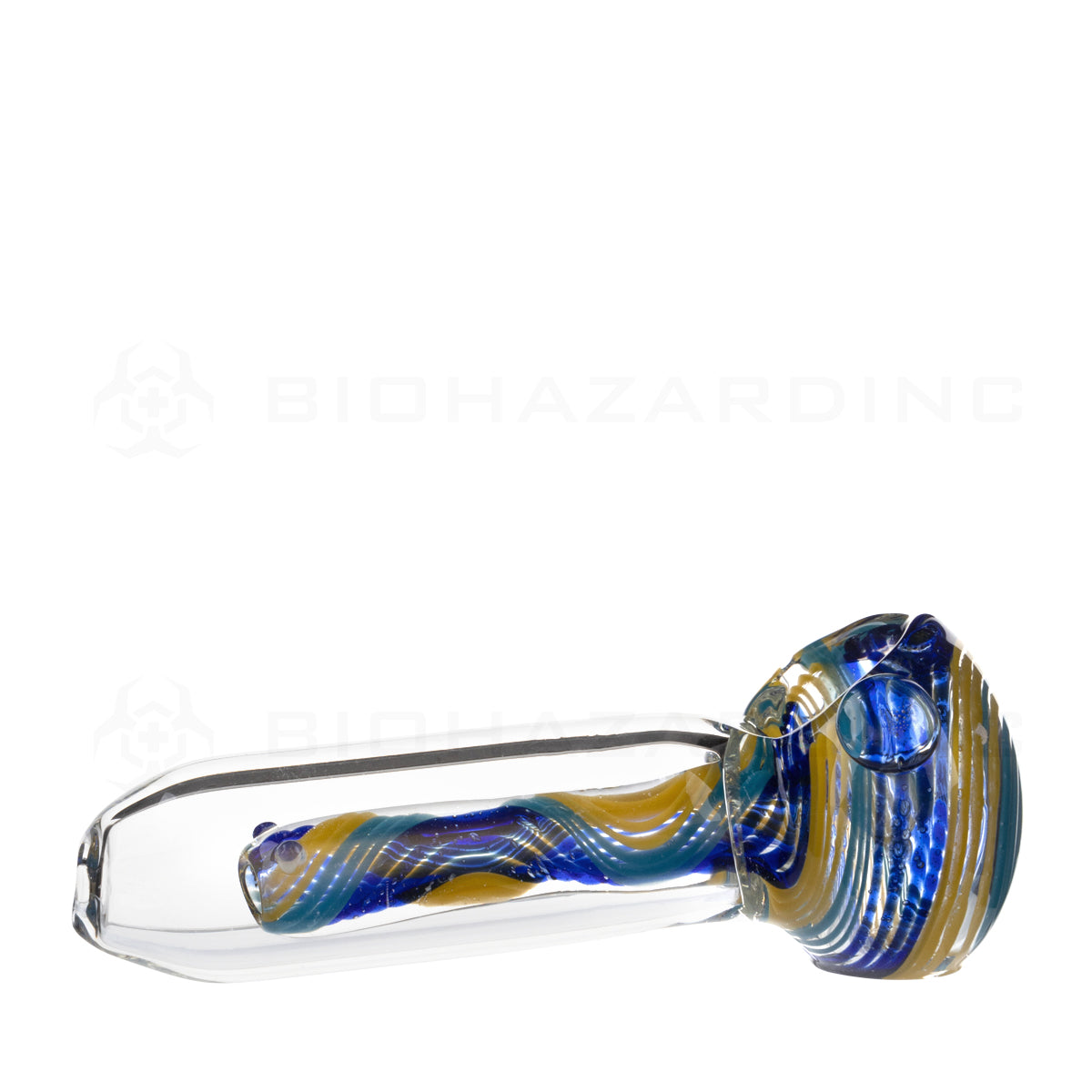 Hand Pipe | Steam Roller Hand Pipe | 5" - Glass - Assorted Colors Glass Hand Pipe Biohazard Inc   