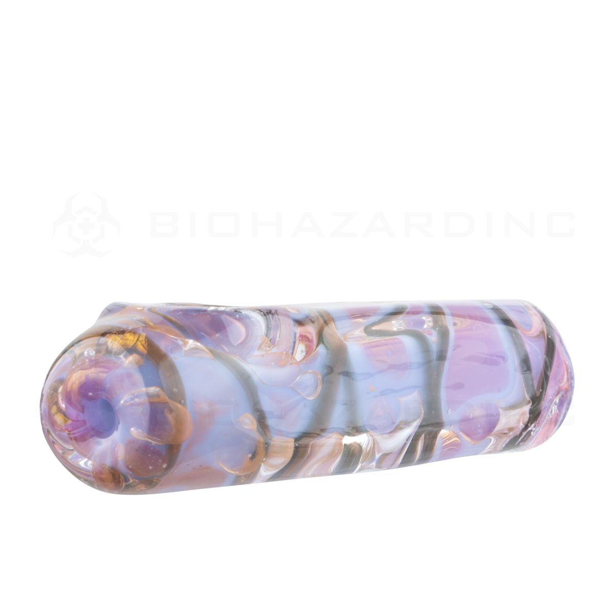 Hand Pipe | Brick Glass Iridescent Hand Pipe | 3" - Glass - 3 Count Glass Hand Pipe Biohazard Inc   
