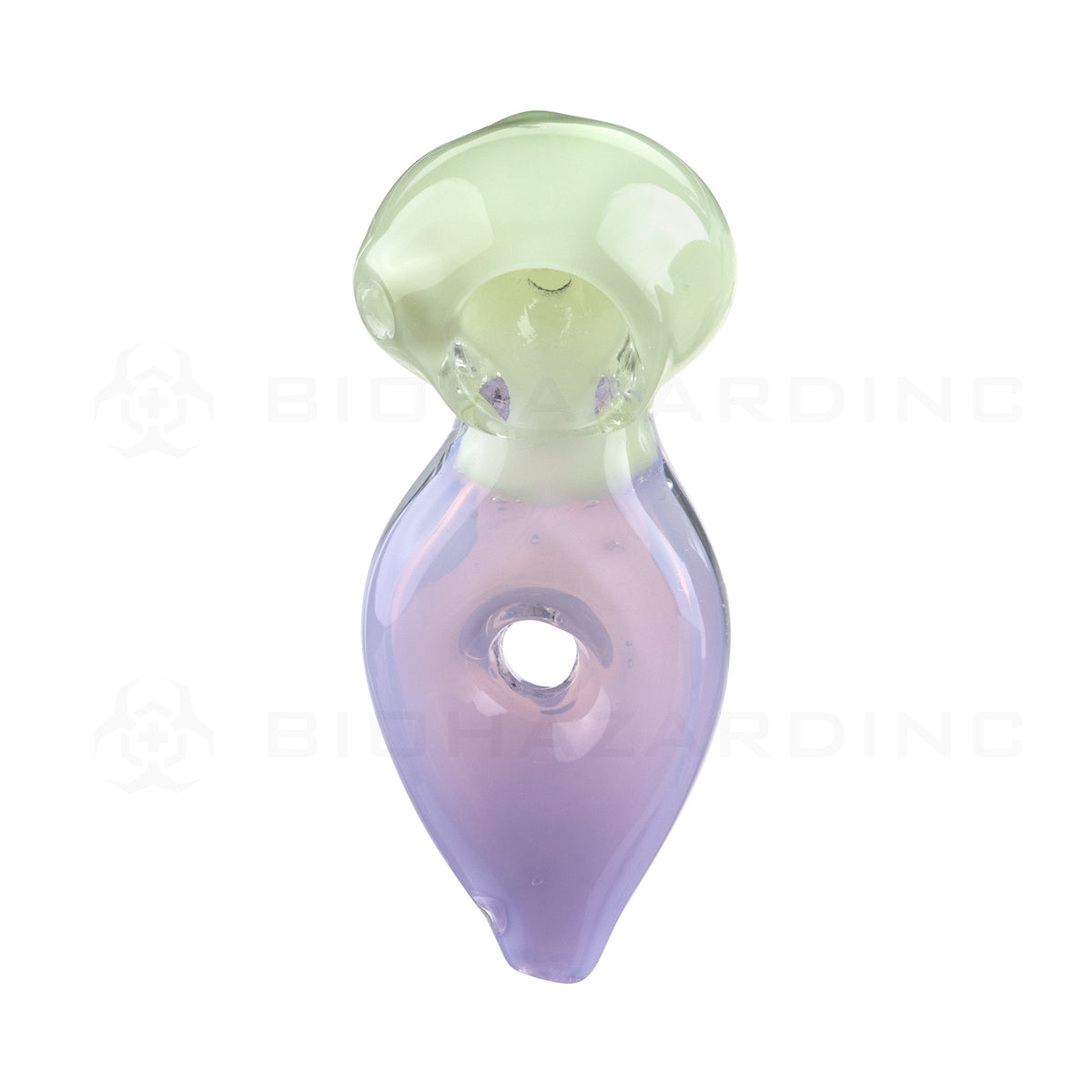 Hand Pipe | Classic Glass Spoon Two Tone Slyme Donut Hand Pipe | 3.5" - Glass - 3 Count Glass Hand Pipe Biohazard Inc   