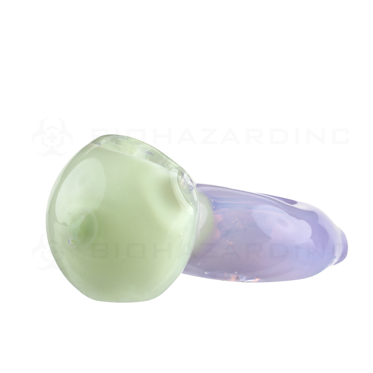 Hand Pipe | Classic Glass Spoon Two Tone Slyme Donut Hand Pipe | 3.5" - Glass - 3 Count Glass Hand Pipe Biohazard Inc   