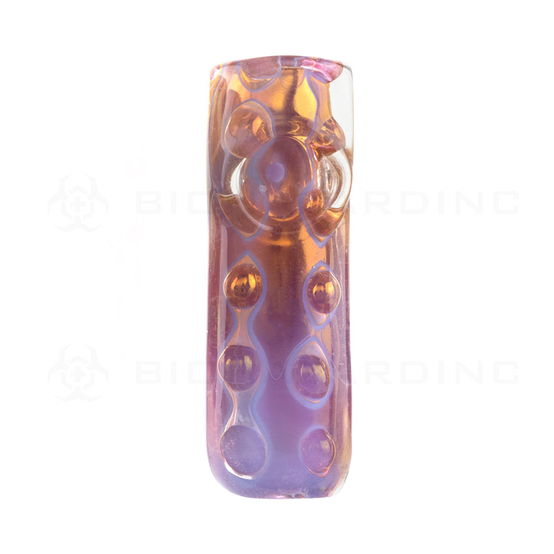 Hand Pipe | Slyme Dot Fumed Brick Hand Pipe | 3.5" - Glass - 6 Count Glass Hand Pipe Biohazard Inc   
