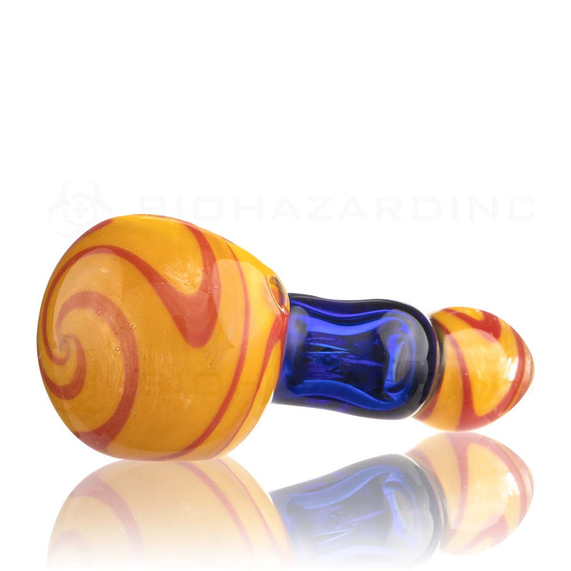 Hand Pipe | Swirl Donut Glass Hand Pipe | 5" - Glass - Assorted Colors Glass Hand Pipe Biohazard Inc   