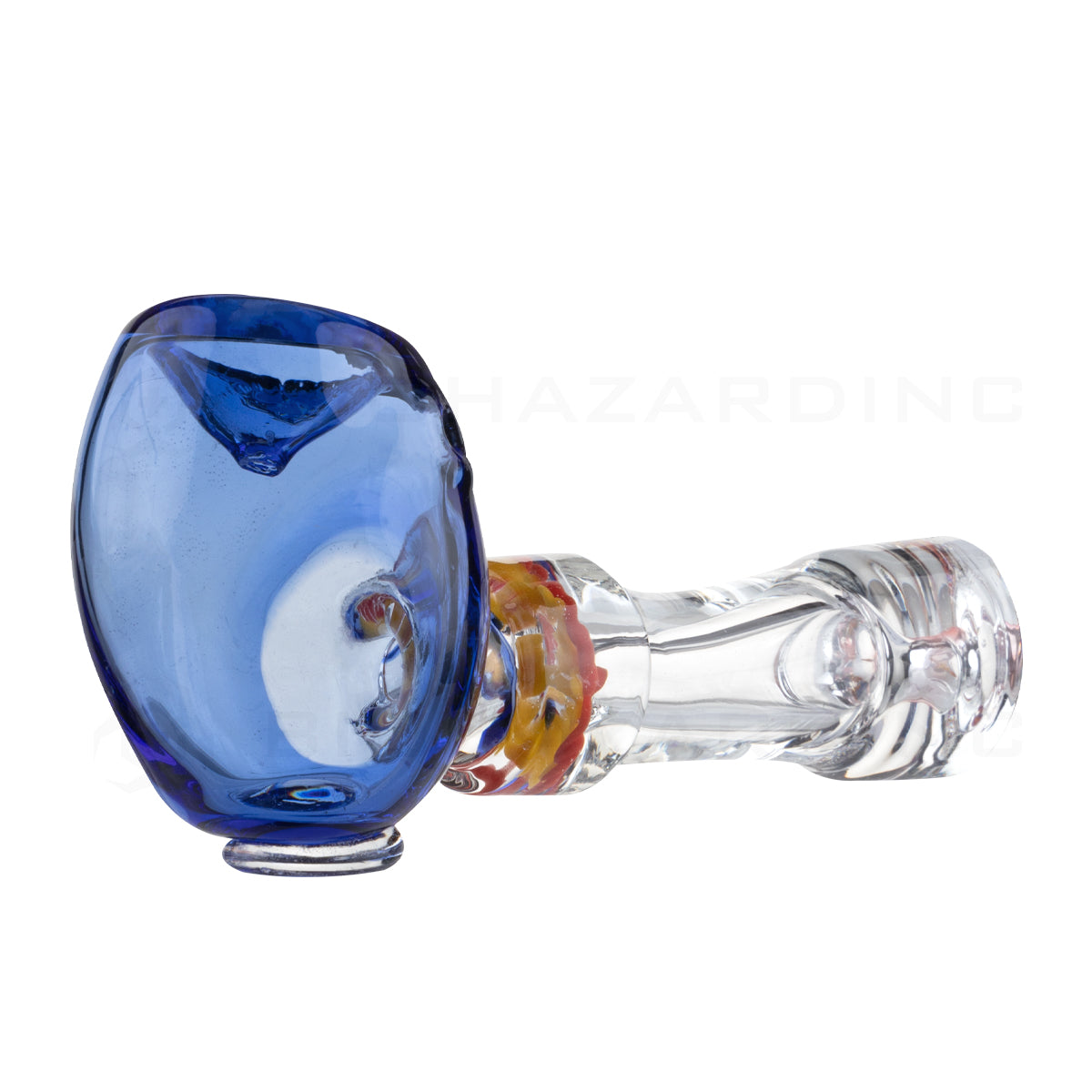 Hand Pipe | Heavy Head Spoon Hand Pipe | 5" - Glass - Various Colors  Biohazard Inc Blue  