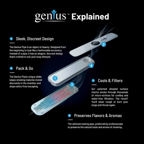 Genius Pipe | Mini | Various Colors Metal Hand Pipe Biohazard Inc   