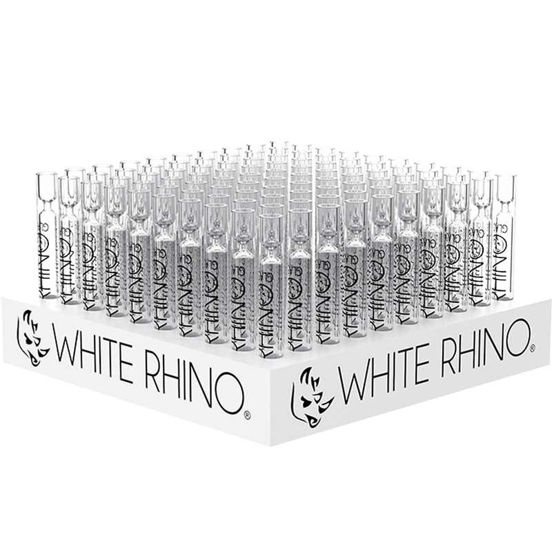 White Rhino | Glass Chillum | 100 Count Glass Chillum Hand Pipe Biohazard Inc   