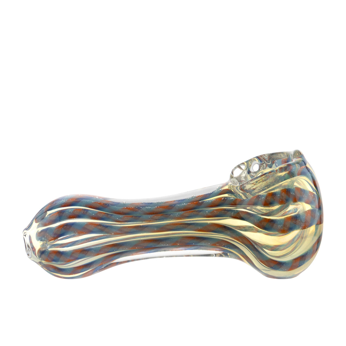 Hand Pipe | Classic Glass Spoon Heavy Fumed Hand Pipe | 3"-4" - Glass - MIX Glass Hand Pipe Biohazard Inc   